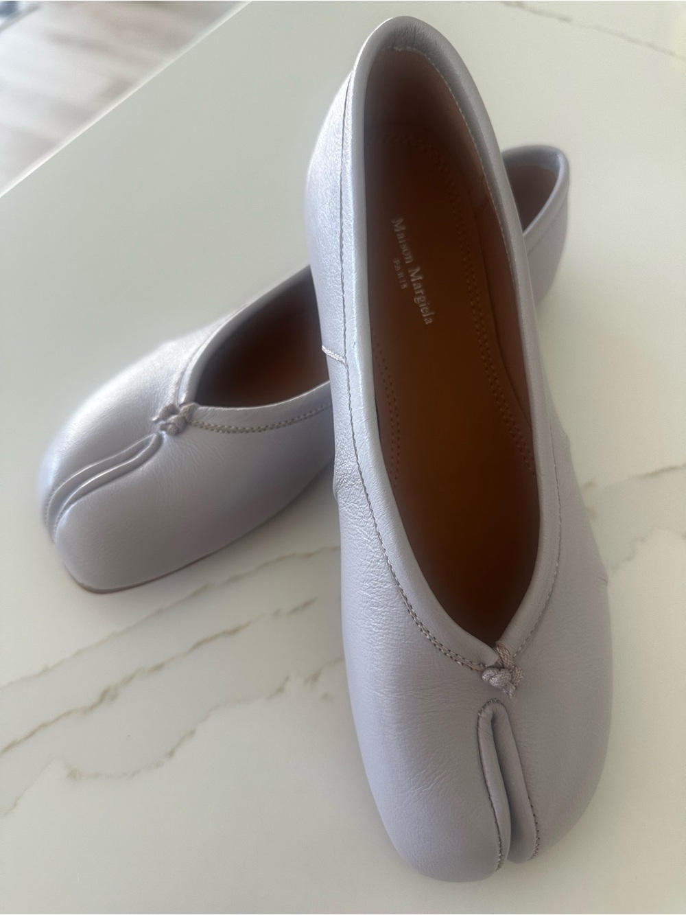 Maison Margiela Tabi Leather Ballerina Flats